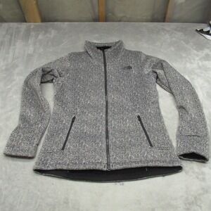 North Face Jacket Womens Small Black Herringbone Full Zip Apex Chromium Thermal